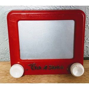 travel etch a sketch vintage drawing toy